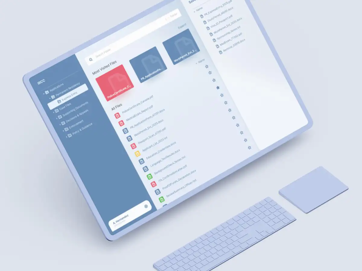 Immigration Canada web application interface