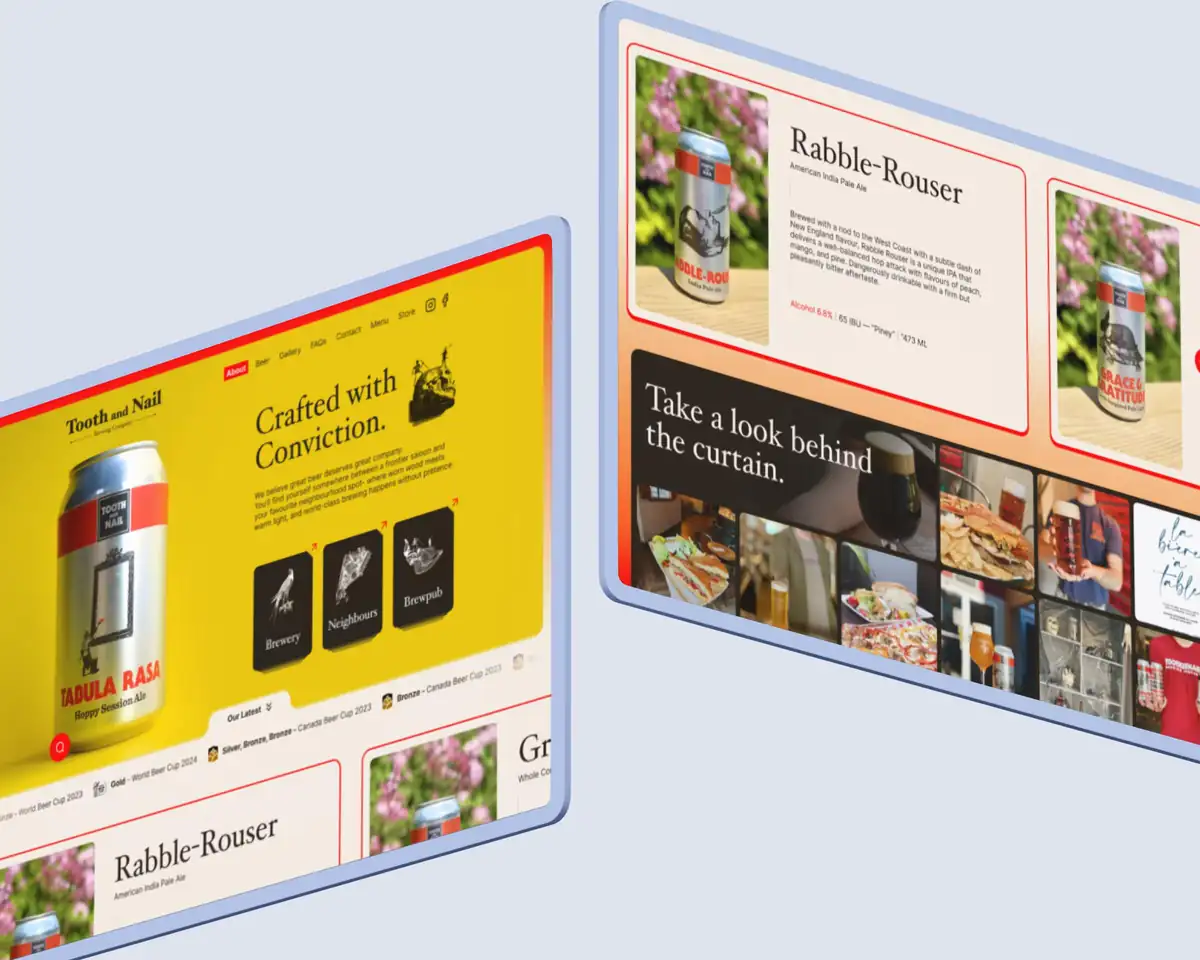 Tooth and Nail website redesign presentation